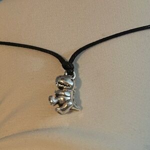 Silver Dinosaur Pendant Bracelet